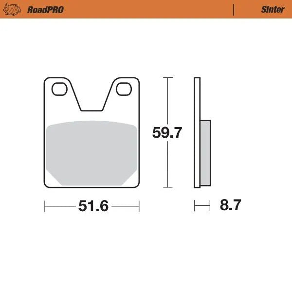 MOTO-MASTER RoadPRO Sinter Frambromsbelägg Bak bild 1 PMMEDIA:a7b49327fcc5c69e