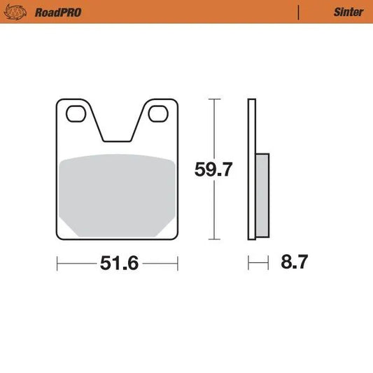 MOTO-MASTER RoadPRO Sinter Frambromsbelägg Bak bild 1 PMMEDIA:a7b49327fcc5c69e