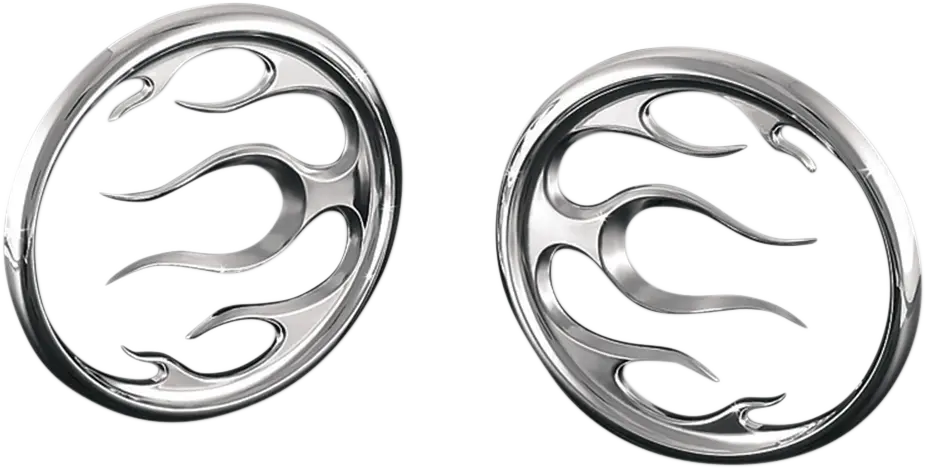 KURYAKYN Front Speaker Accents Flame Chrome för FLHX/FLHT 96-13 bild 1 PMMEDIA:7ee105075d6be955