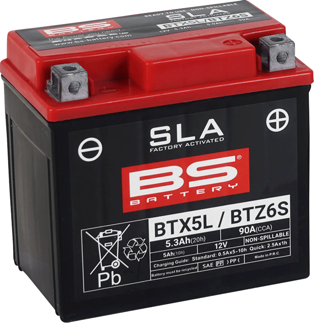 BS BATTERY BTX5L/BTZ6S SLA Underhållsfritt AGM Batteri bild 1 PMMEDIA:c0a47552be8d049a