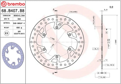 BREMBO Serie Oro Fast Bromsskiva Fram bild 2 PMMEDIA:9ca223d1071e2727