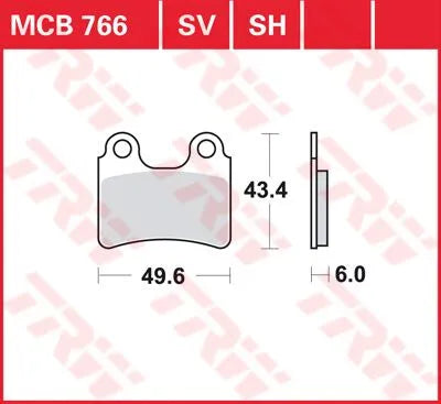 TRW Bromsbelägg MCB766 Allround Sintermetall bild 1 PMMEDIA:38a2f99dd5f09d02