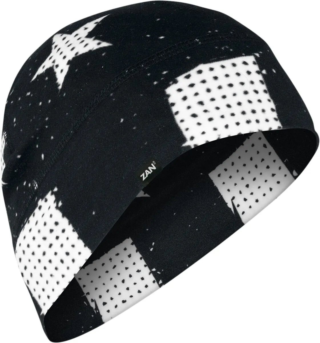ZAN HEADGEAR SportFlex® Beanie svart/vit flagga bild 1 PMMEDIA:09c0ad5e983f6475