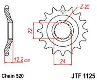 JT SPROCKETS Framdrev 16T 520 bild 2 PMMEDIA:337379beeea8e084