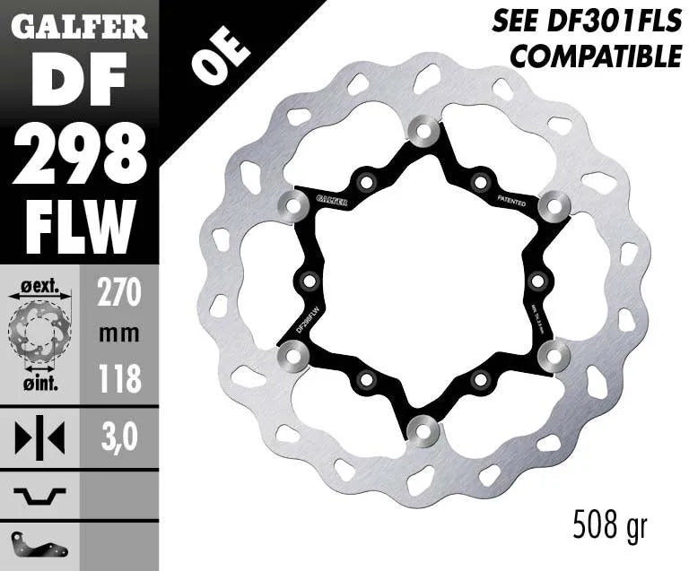 GALFER Brake Rotor Floating Wave Fram bild 2 PMMEDIA:54620148b57498af