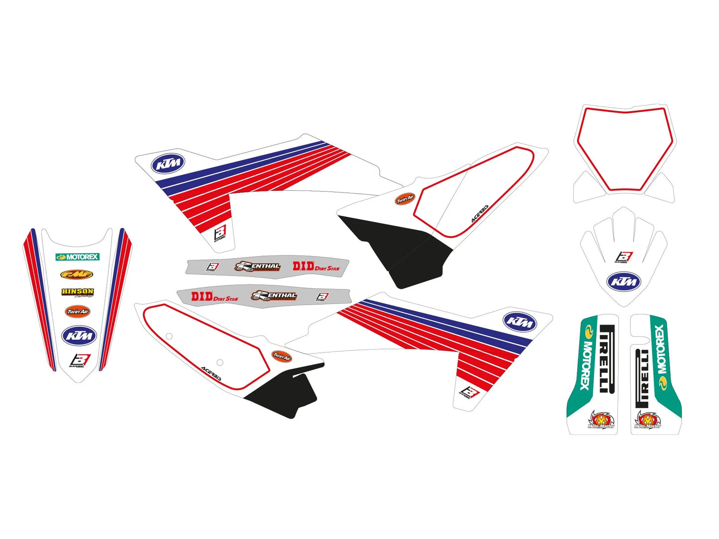 BLACKBIRD RACING Graphic Kit Retro med Stolsöverdrag för KTM bild 1 PMMEDIA:7edd9196e59065ec