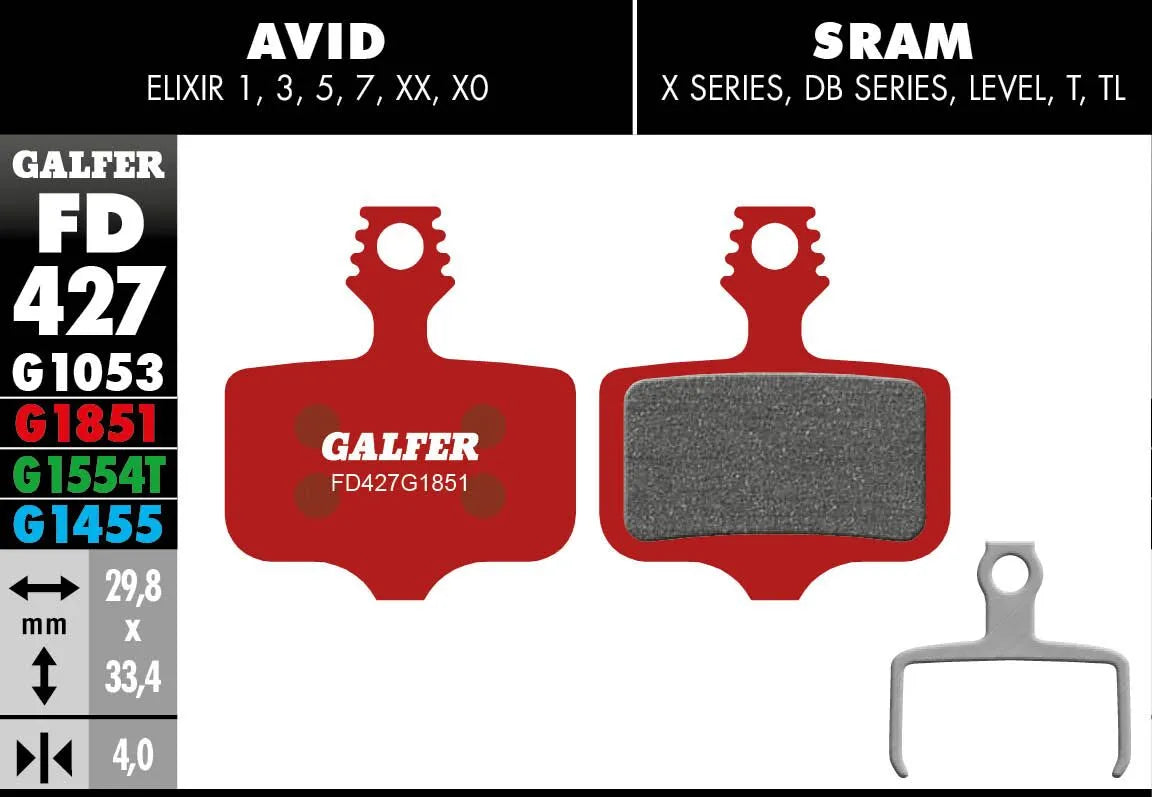 GALFER G1851 Advanced Bromsbelägg bild 1 PMMEDIA:39cef502759be249