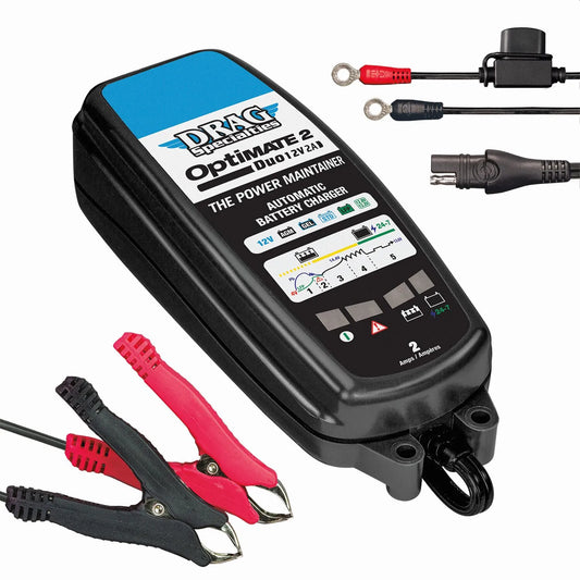 DRAG SPECIALTIES OPTIMATE 2 DUO EU Batteriladdare bild 2 PMMEDIA:71763add3d4cbe8f