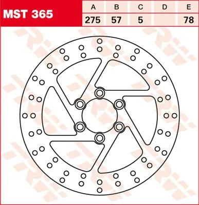 Trw Round Fixed Brake Rotor 250-299mm Bromsskivor street bild 4 PMMEDIA:a2cd124d1acfbb56