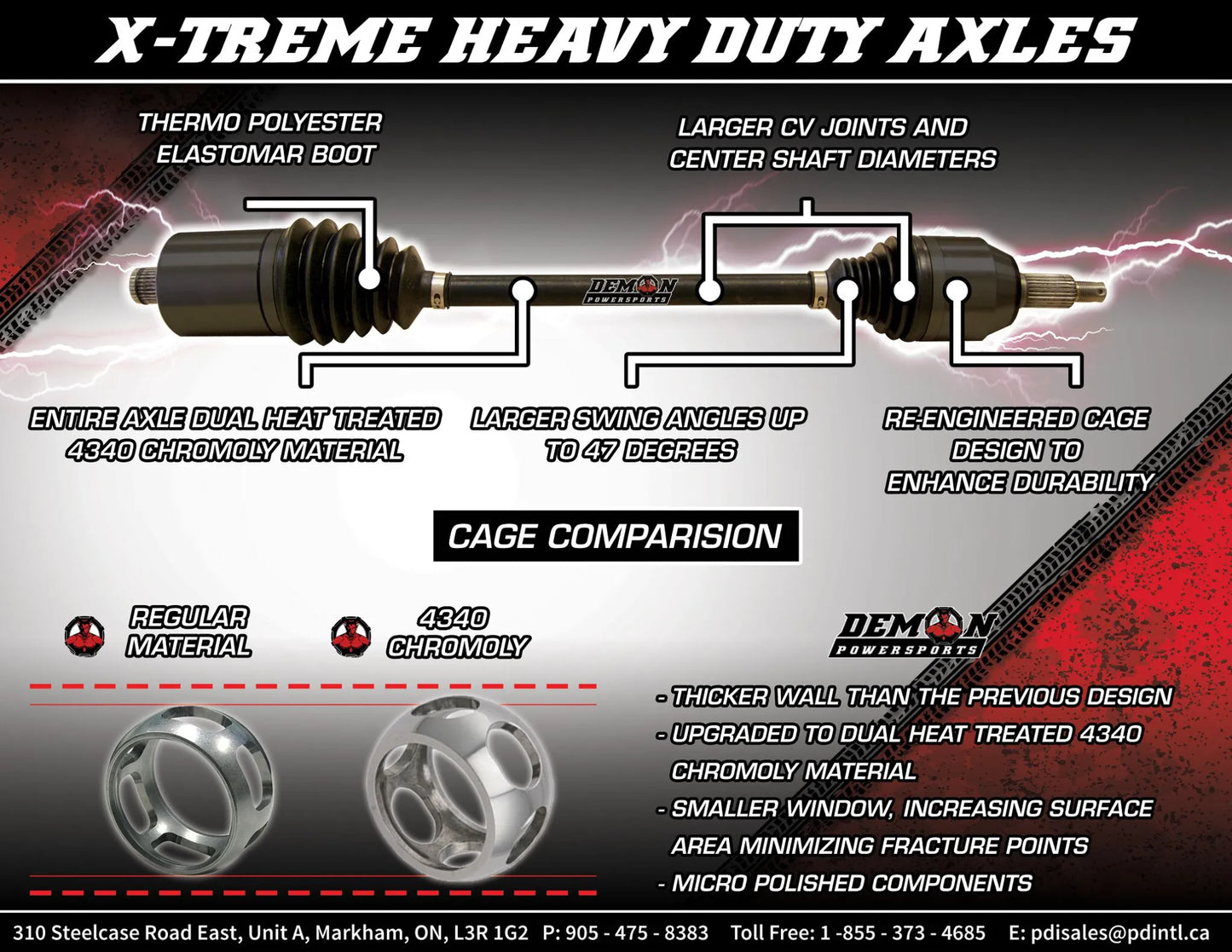 DEMON Heavy-Duty X-Treme Axle för UTV Ranger och RZR bild 5 PMMEDIA:27afd77fcaab67c3