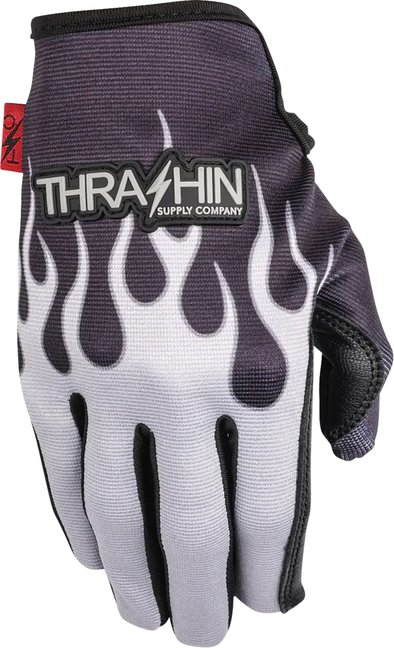 Thrashin Supply Co Stealth Leather Palm Flame Street sport handskar herr bild 6 PMMEDIA:f17b0f13519dfaa1
