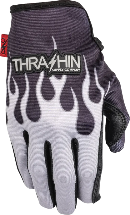 Thrashin Supply Co Stealth Leather Palm Flame Street sport handskar herr bild 6 PMMEDIA:f17b0f13519dfaa1