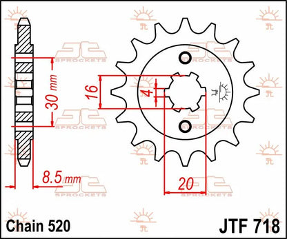 JT SPROCKETS Framdrevsdrev 12T 520 bild 2 PMMEDIA:5b7562e7411d7d71