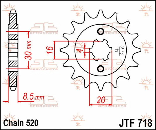 JT SPROCKETS Framdrevsdrev 12T 520 bild 2 PMMEDIA:5b7562e7411d7d71