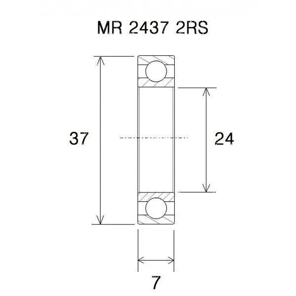 BLACK BEARING B5 Rullager 24x37x7mm bild 1 PMMEDIA:0d13df22f18f43c7