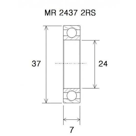 BLACK BEARING B5 Rullager 24x37x7mm bild 1 PMMEDIA:0d13df22f18f43c7