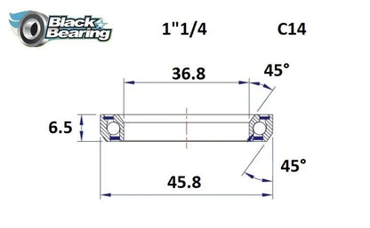 BLACK BEARING Headset Lager HB 36.8X45.8X6.5MM 45°/45° bild 1 PMMEDIA:df83168186d5a97e