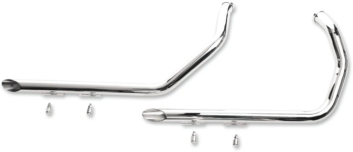 Paughco 1-3/4" Dual Slash-Cut Drag Pipes Kompletta avgassystem Harley bild 3 PMMEDIA:4461093379ee048f