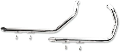 Paughco 1-3/4" Dual Slash-Cut Drag Pipes Kompletta avgassystem Harley bild 3 PMMEDIA:4461093379ee048f