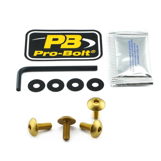 PRO BOLT Aluminium Skruvkit för Registreringsskylt M6x16 Guld bild 1 PMMEDIA:90824ae424e86abd