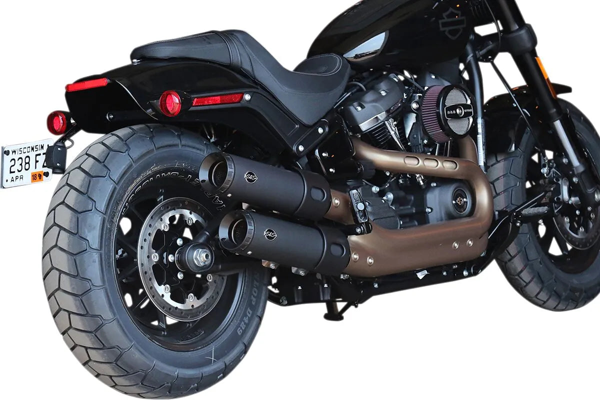S&S CYCLE Grand National Slip-On Ljuddämpare M8 Fat Bob Svart bild 3 PMMEDIA:ef6ce12d60131427