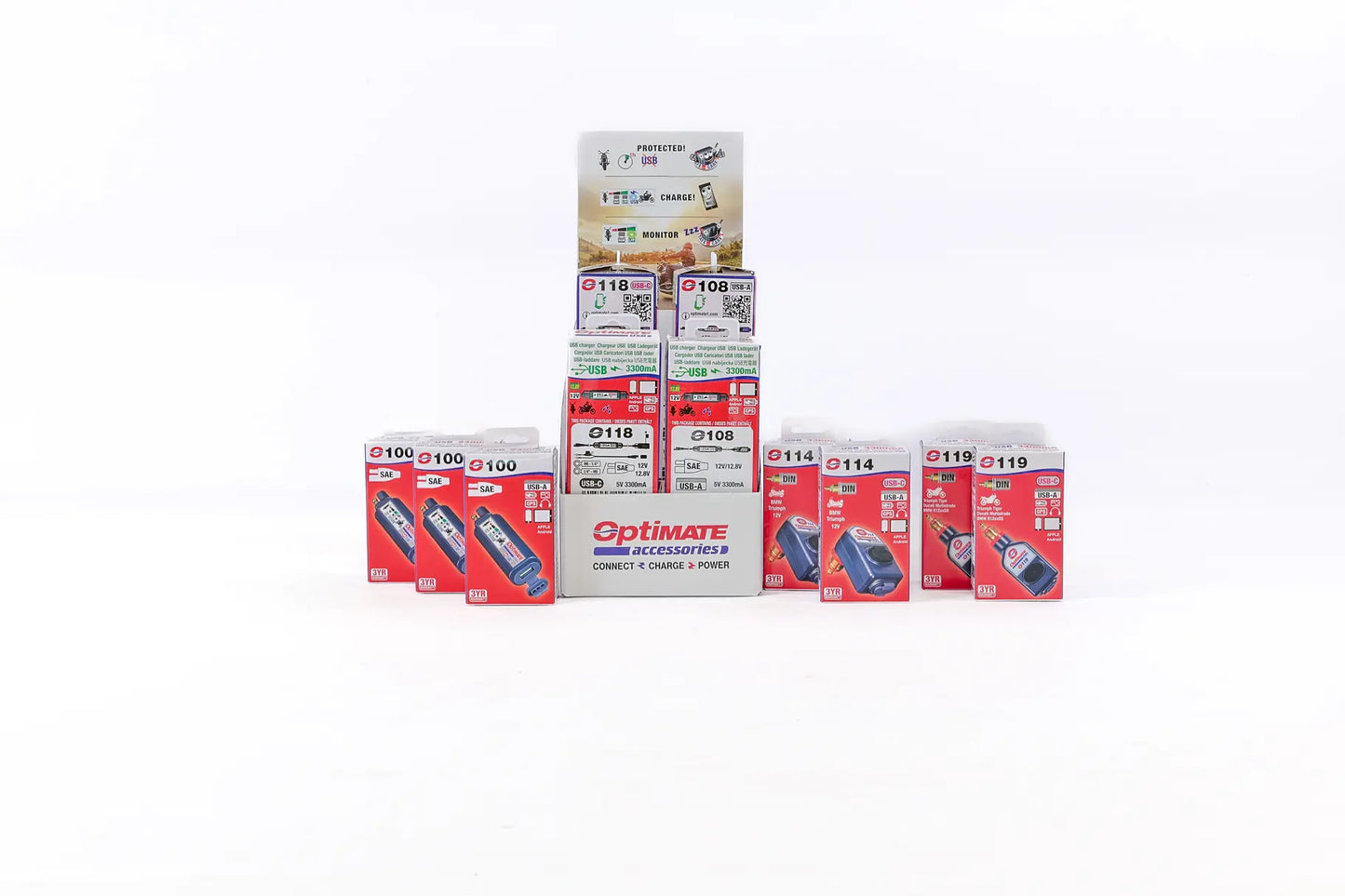 TECMATE USB-laddare Display med 5 olika USB-produkter bild 1 PMMEDIA:1cc8ac98a2603b53