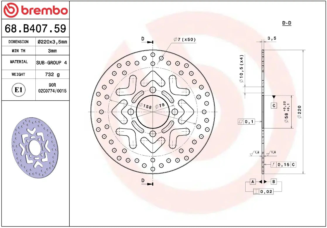 BREMBO Serie Oro Bromsskiva Fast Prime Line bild 2 PMMEDIA:4e9763820607f9f4