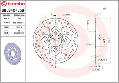 BREMBO Serie Oro Bromsskiva Fast Prime Line bild 2 PMMEDIA:4e9763820607f9f4