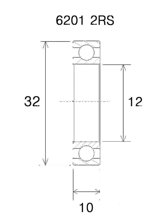 BLACK BEARING B3 Kulager 12x32x10 mm bild 1 PMMEDIA:6fd98faab93174bb