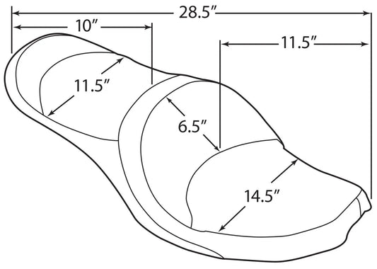 DRAG SPECIALTIES SEATS 2-Up Double Bucket Vinyl Sadel bild 3 PMMEDIA:e0501192acfea948