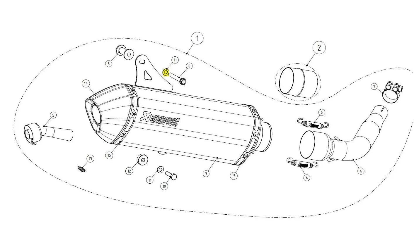 AKRAPOVIC P-DR4 Bricka i Rostfritt Stål bild 1 PMMEDIA:cdc3a7f79ba21512