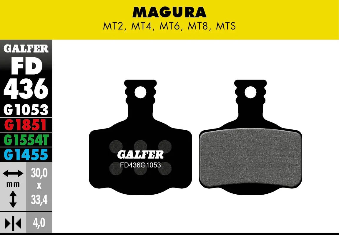 GALFER G1053 Standard Bromsbelägg bild 1 PMMEDIA:4633d17788f3d82e