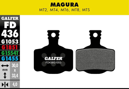 GALFER G1053 Standard Bromsbelägg bild 1 PMMEDIA:4633d17788f3d82e