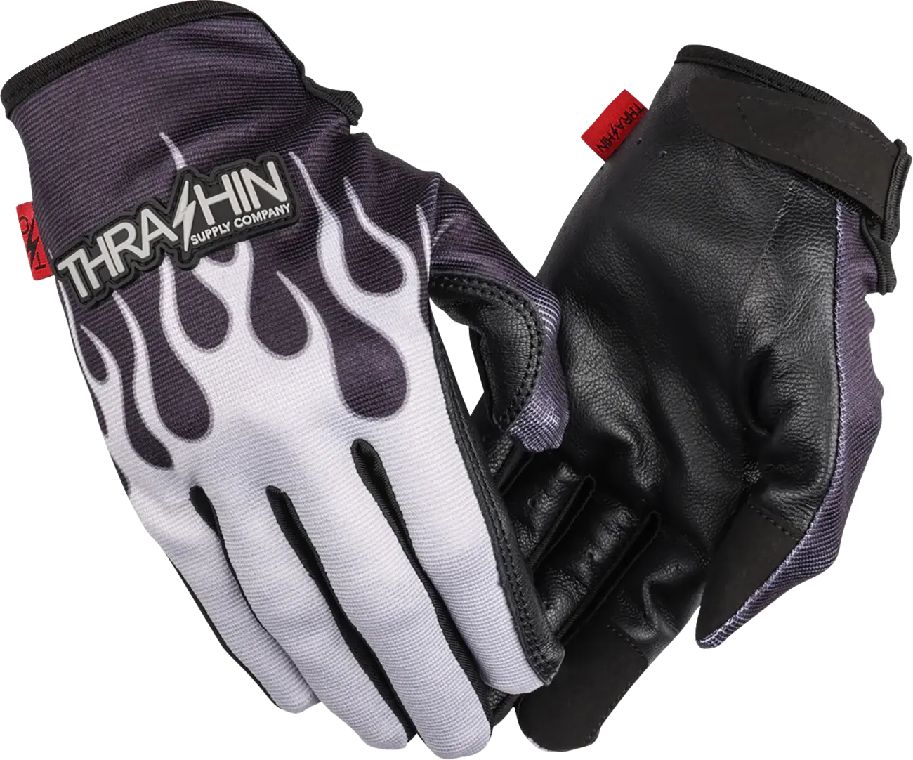 Thrashin Supply Co Stealth Leather Palm Flame Street sport handskar herr bild 2 PMMEDIA:d5c8ead4a2094649