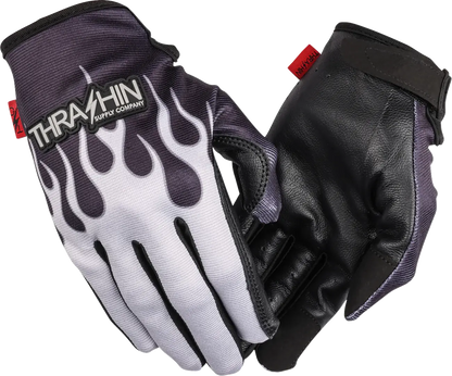 Thrashin Supply Co Stealth Leather Palm Flame Street sport handskar herr bild 2 PMMEDIA:d5c8ead4a2094649
