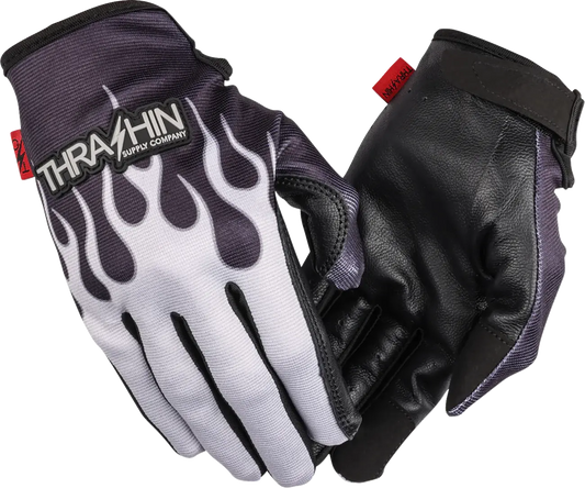 Thrashin Supply Co Stealth Leather Palm Flame Street sport handskar herr bild 2 PMMEDIA:d5c8ead4a2094649