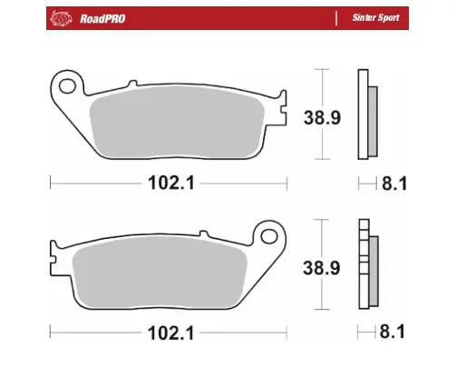 MOTO-MASTER RoadPRO Sinter Scooter Bromsbelägg Bak bild 1 PMMEDIA:24480ef5b9420733