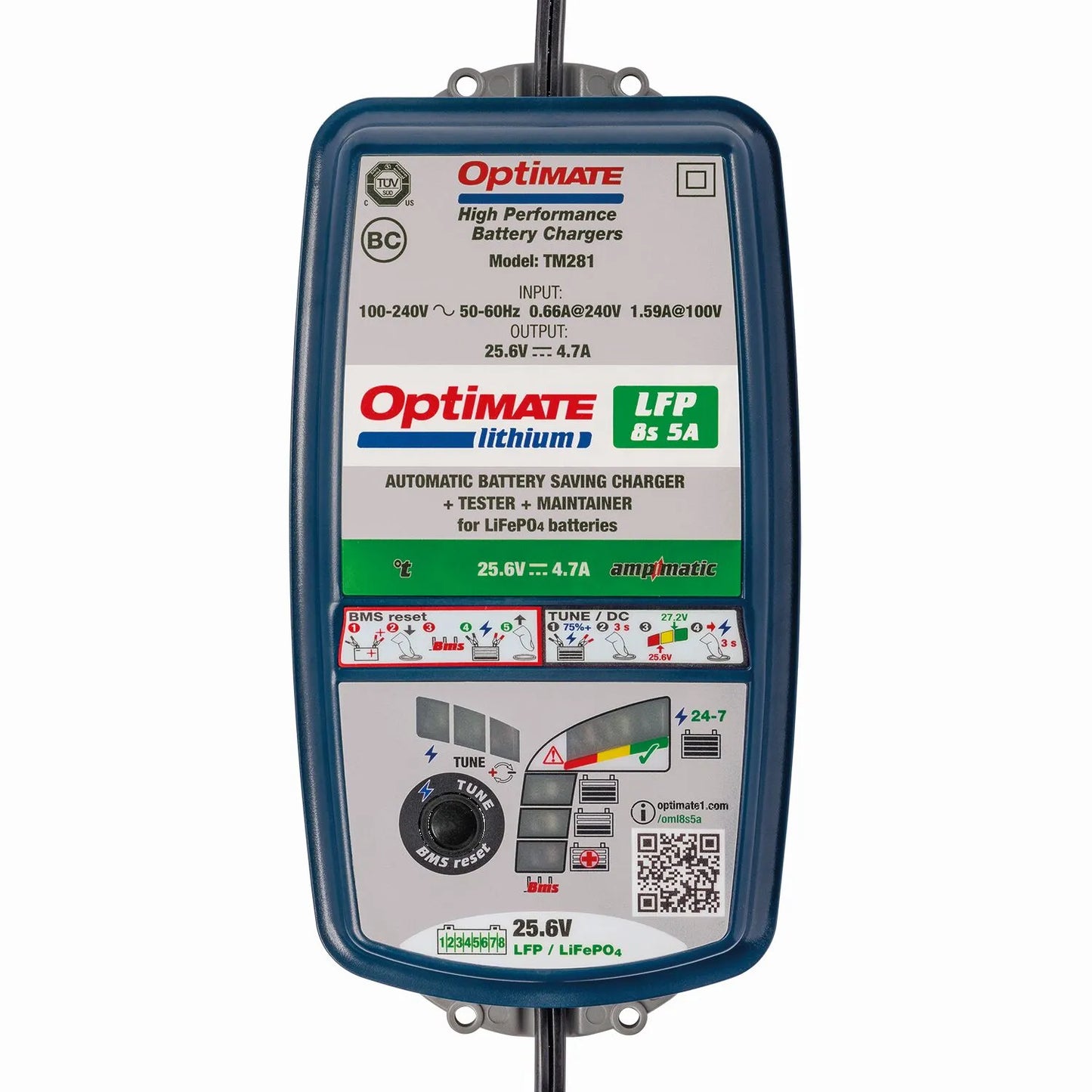 TECMATE OptiMate Lithium LFP 8s 5A Batteriladdare bild 1 PMMEDIA:301b67e7d0df13b0