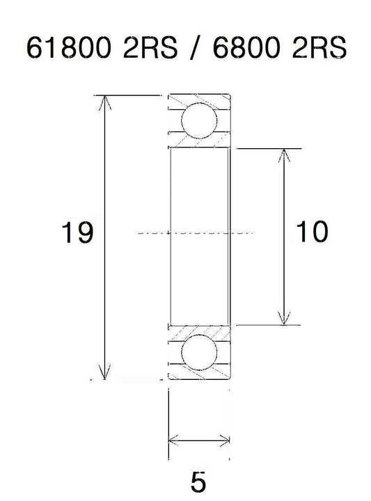 BLACK BEARING B3 Lager 10x19x5mm bild 1 PMMEDIA:505a49a9e984cd1b