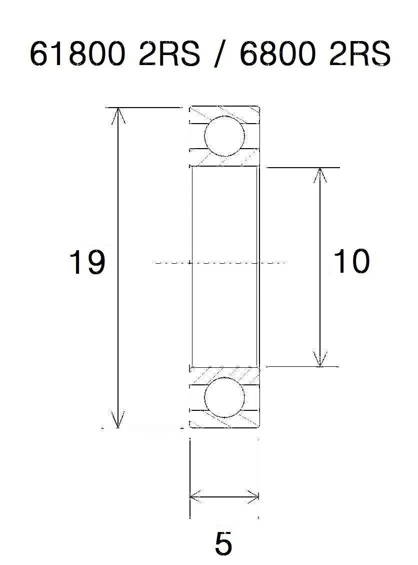 BLACK BEARING B5 Lager 10x19x5mm bild 1 PMMEDIA:505a49a9e984cd1b