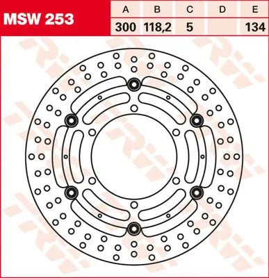 TRW Rund Flytande Bromsskiva MSW253 bild 1 PMMEDIA:722c96bb70793414