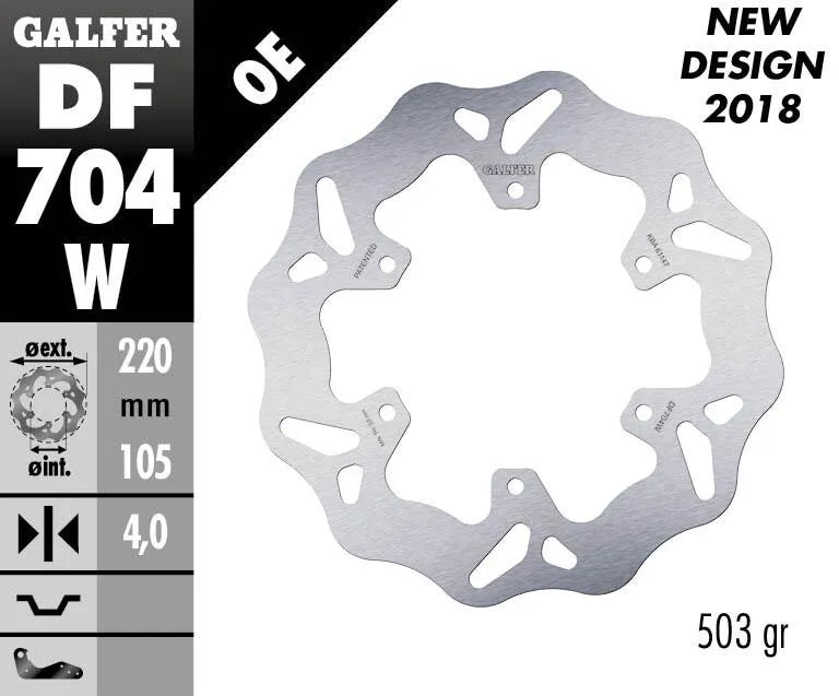 GALFER Wave® Bromsskiva Bakre Rostfri bild 2 PMMEDIA:4db43fde30bcf32a