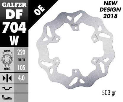 GALFER Wave® Bromsskiva Bakre Rostfri bild 2 PMMEDIA:4db43fde30bcf32a