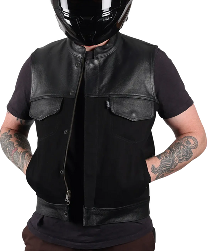 Thrashin Supply Co Kanan Leather/Denim Riding Vest Jacka textil herr bild 5 PMMEDIA:8eaafcf9fb4cd2d7