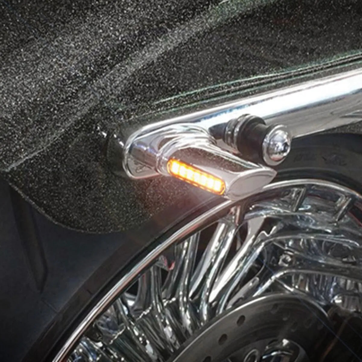HEINZ BIKES Winglet LED Blinkers Matt Chrome bild 3 PMMEDIA:4195f0180264a817