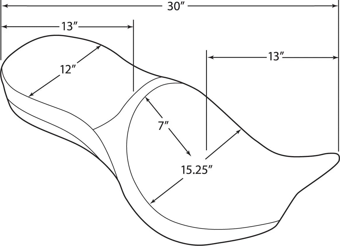 Drag Specialties Seats Ez Glide II™ Backrest Compatible Low-Profile Leather Touring Seat Övriga gatmotorcyklar bild 6 PMMEDIA:3c35f88114b70be3