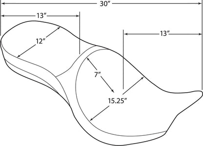 Drag Specialties Seats Ez Glide II™ Backrest Compatible Low-Profile Leather Touring Seat Övriga gatmotorcyklar bild 6 PMMEDIA:3c35f88114b70be3