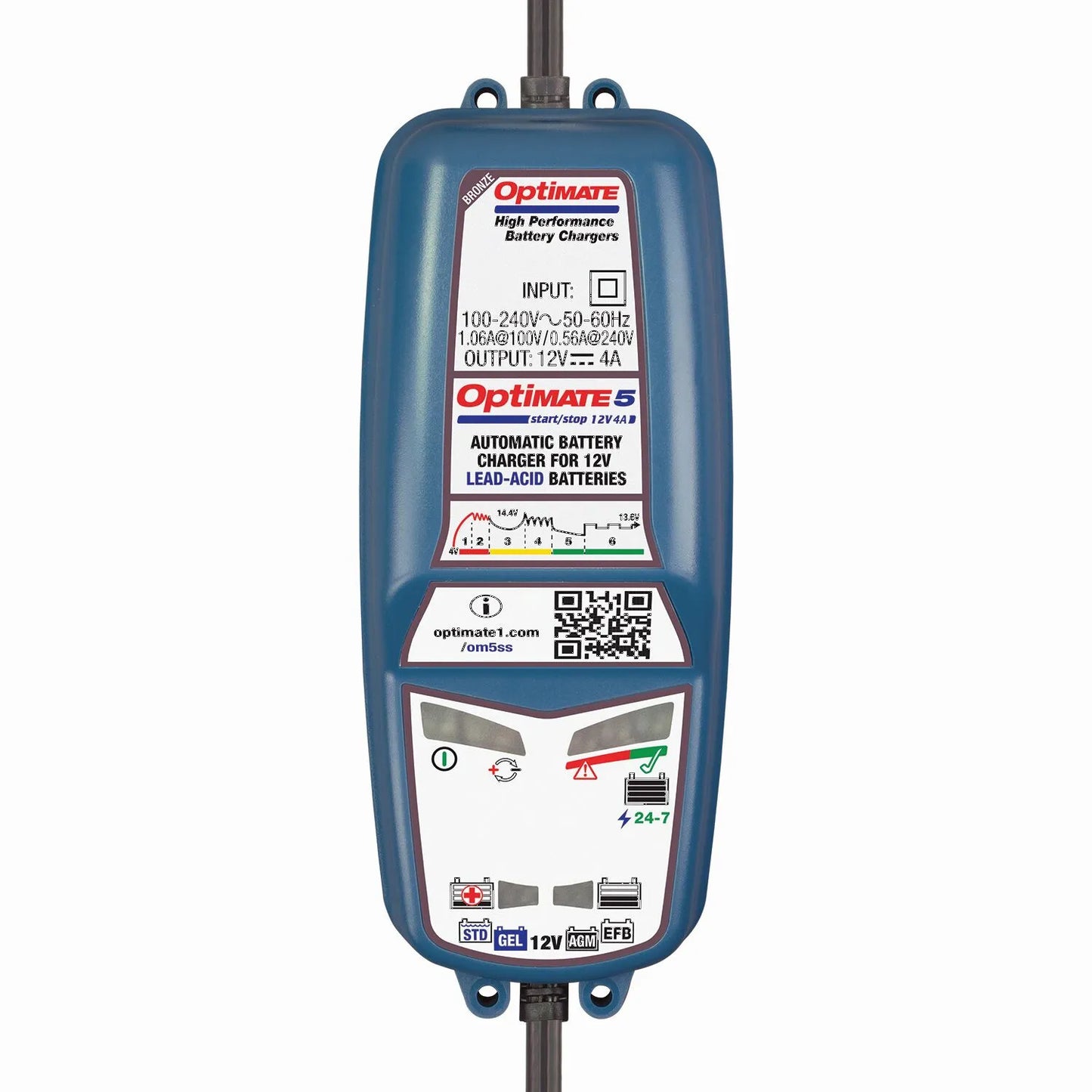 TECMATE OptiMate 5 Start/Stop Batteriladdare bild 5 PMMEDIA:2417feaf26701319