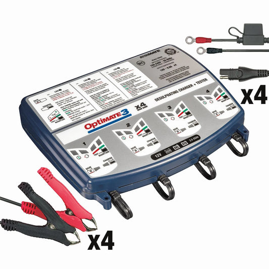 TECMATE OptiMate 3 x 4 Bank Batteriladdare bild 3 PMMEDIA:f30a082a1023a2a0