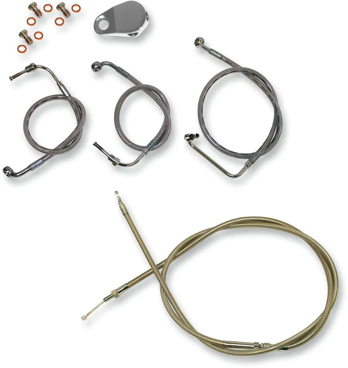 LA CHOPPERS Standard Rostfri Handtagskabel/ Bromsledningskit bild 1 PMMEDIA:2a6708dcc282af44